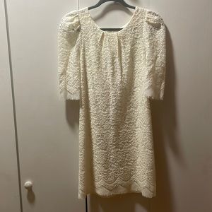 Ella Luna Cream Lace Shift Dress